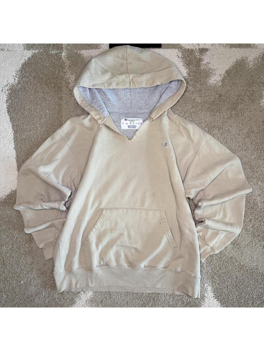 Champion Men's Cream and Tan Hoody